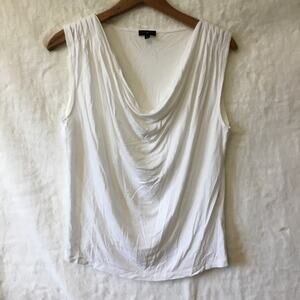 Talbots White Cowl Neck Tank Top